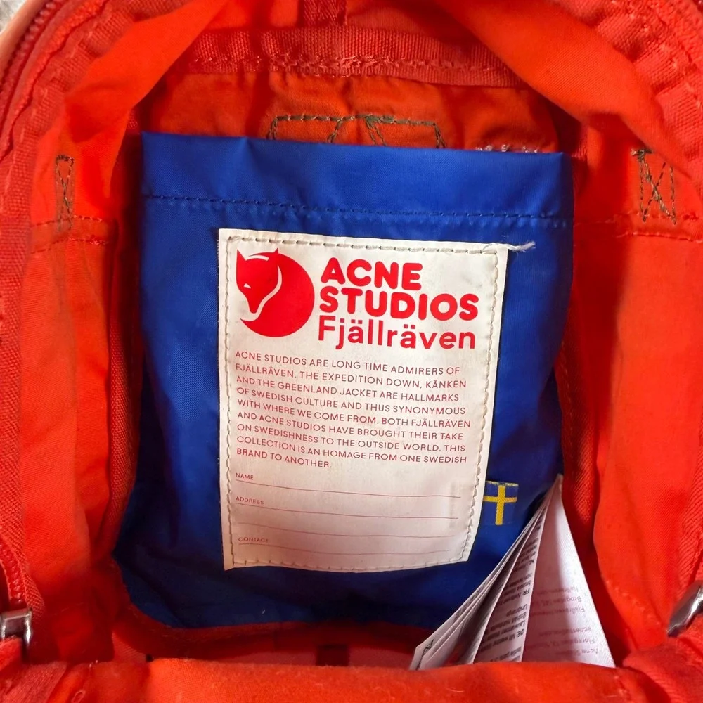 Acne Studios x Fjallraven Kanken Micro Crossbody Bag Orange Pink Green